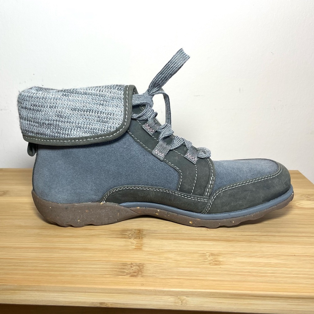 Chaco Barbary Castle Rock Waterproof Leather Wool Fold Down Collar Boots Booties - Picture 2 of 10